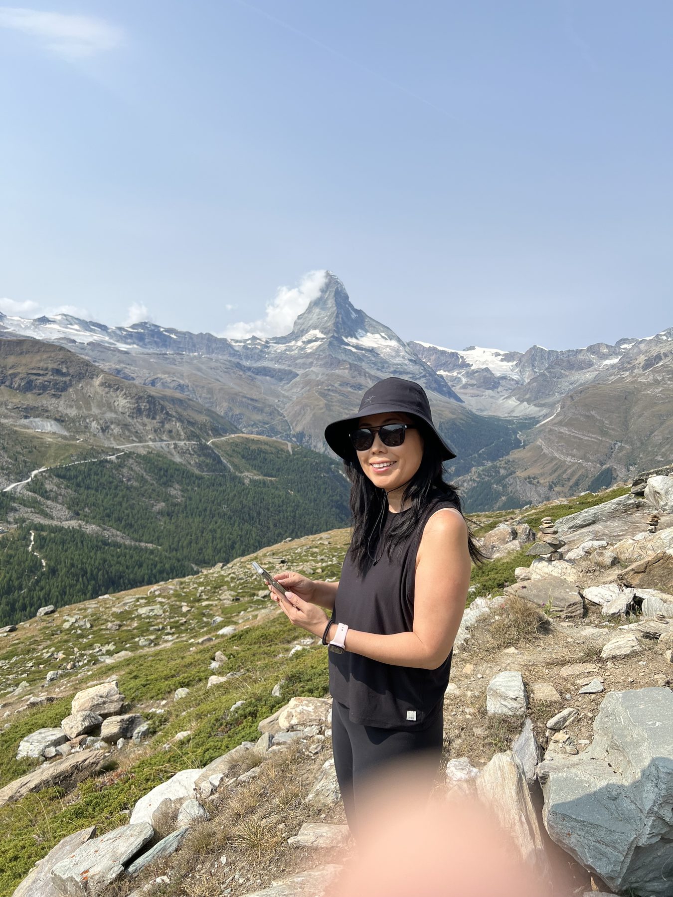 Paige Le hiking in the Swiss Alps